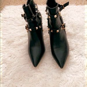 Black studded Valentino inspired booties